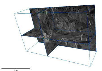 3D figure showing BSE images of Zr-Nb Alloy